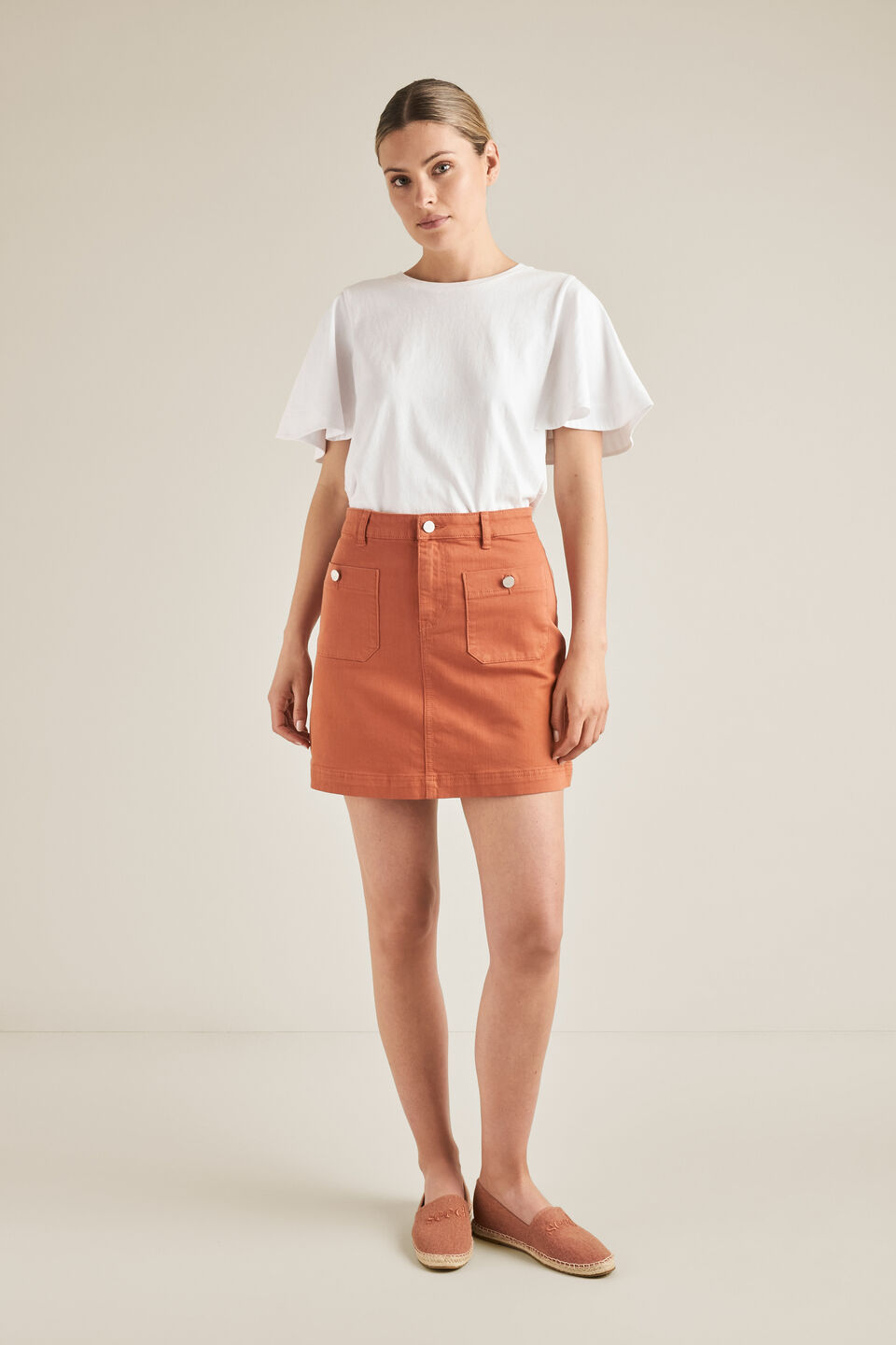 Stitch Detail Mini Skirt  