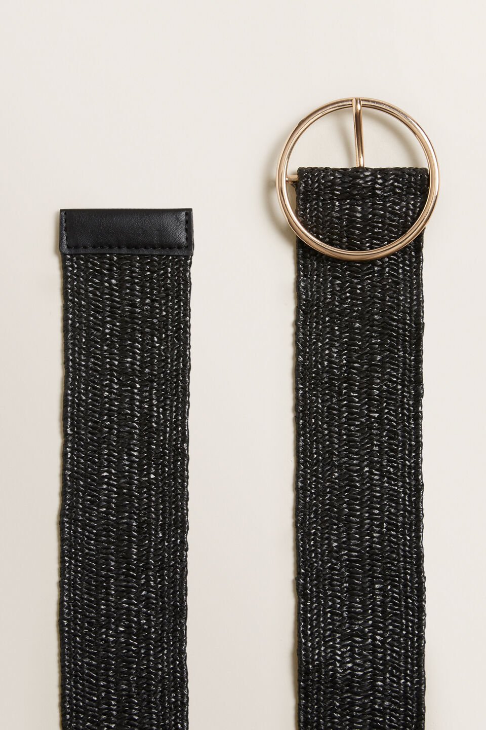 Wide Weave Waist Belt  