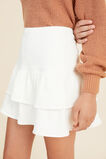 Frill Denim Skirt  Cream  hi-res