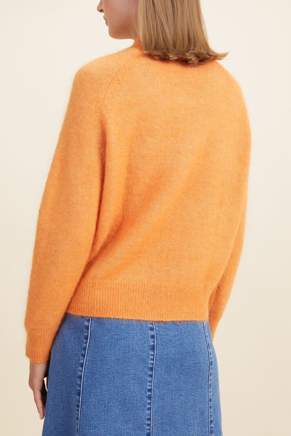 Mohair Blend Sweater  Dark Apricot