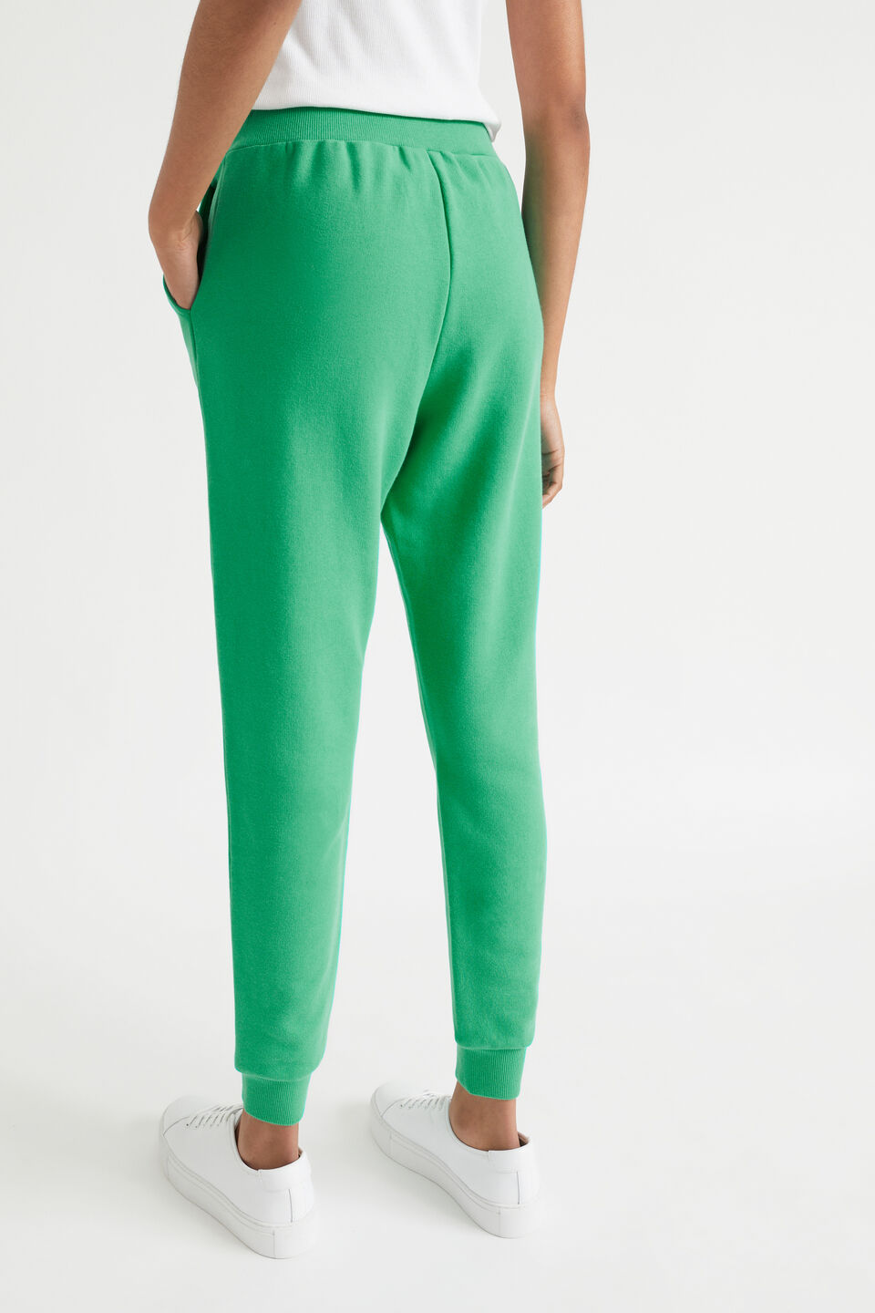Terry Tie Front Trackpant  Bright Mint