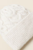Cable Stitch Knitted Beanie  Oat Marle  hi-res