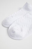 Chevron Knit Sneaker Sock  White  hi-res