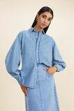 Chambray Balloon Sleeve Shirt  Mid Vintage Wash  hi-res