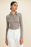 Babywool Polo Top  Pewter Marle  hi-res