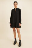 Frill Textured Mini Dress  Black  hi-res