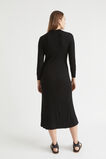 Polo Button Down Knit Dress  Black  hi-res