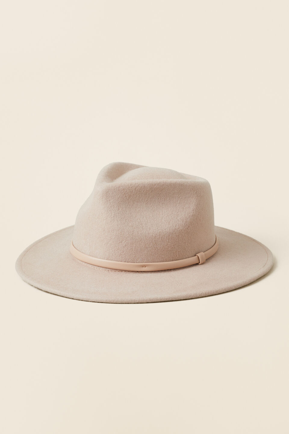 Felt Fedora  Champagne Beige