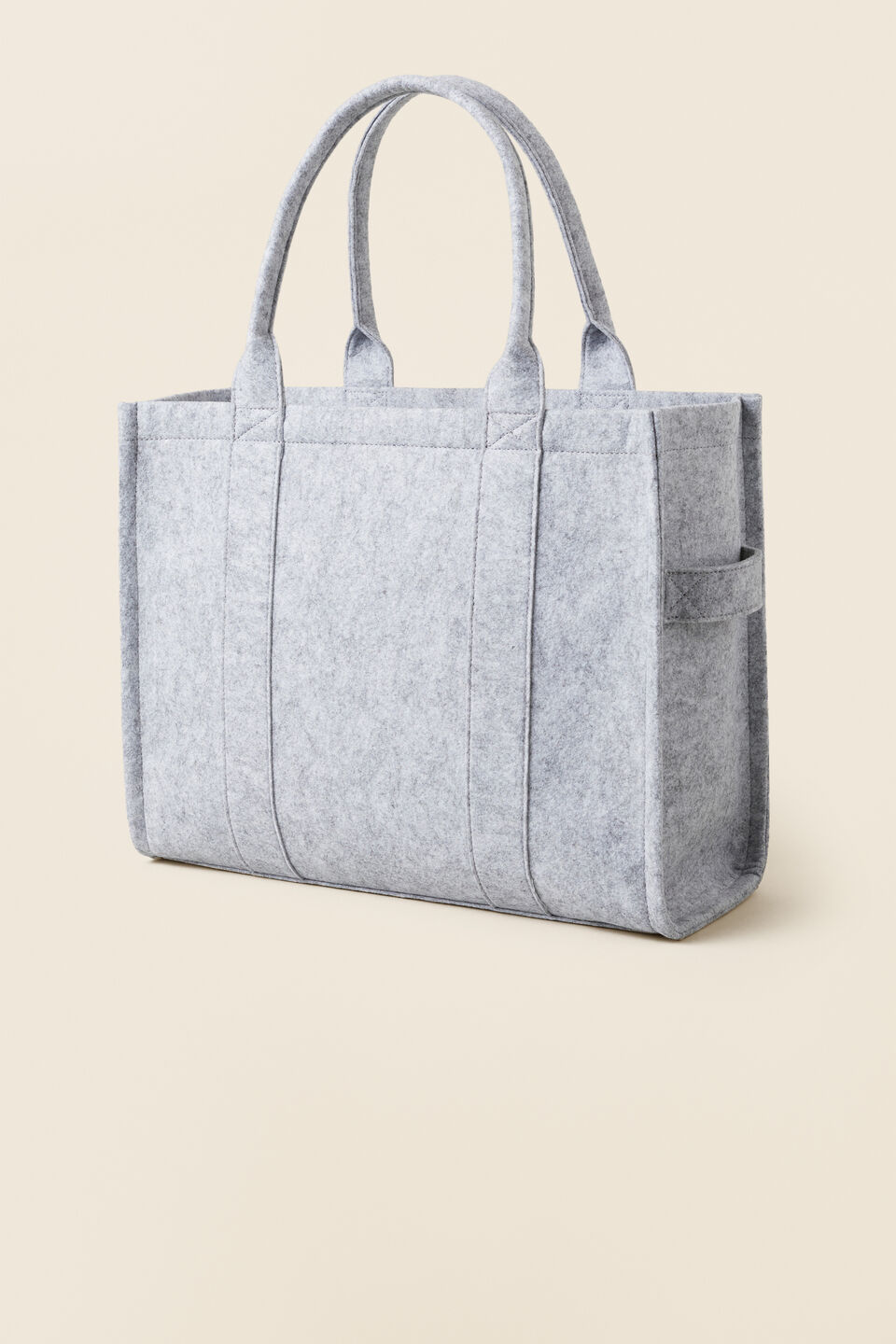 Seed Felt Tote  Grey Marle