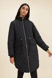 Relaxed Diamond Puffer Jacket  Black  hi-res