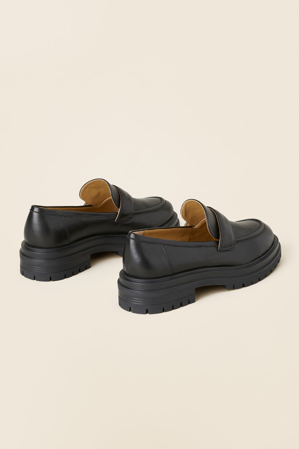 Drew Leather Loafer  Black