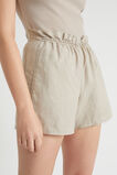 Linen Shirred Short  Soft Mink  hi-res