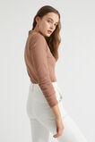 Textured Long Sleeve Top  Chocolate Malt  hi-res