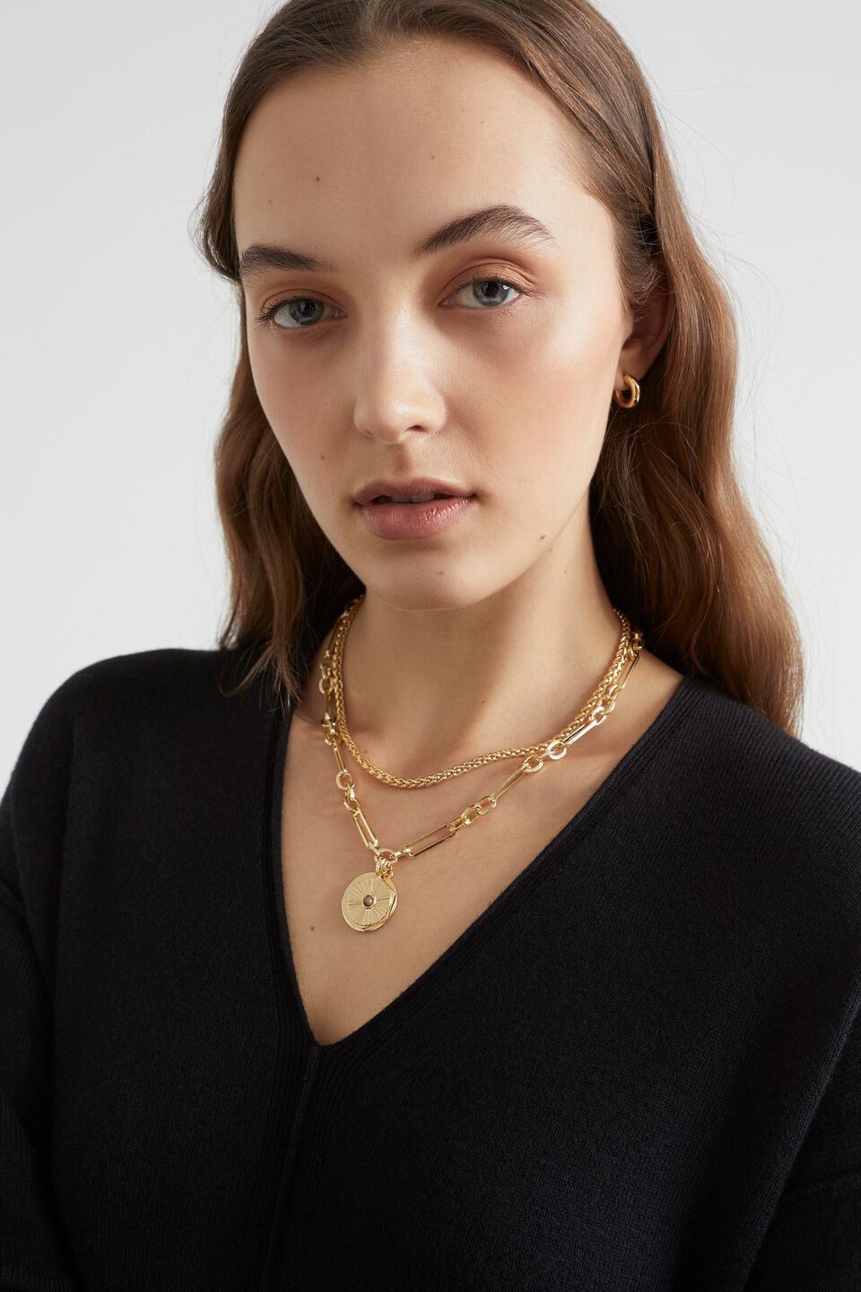 Chain Necklace Set  Gold