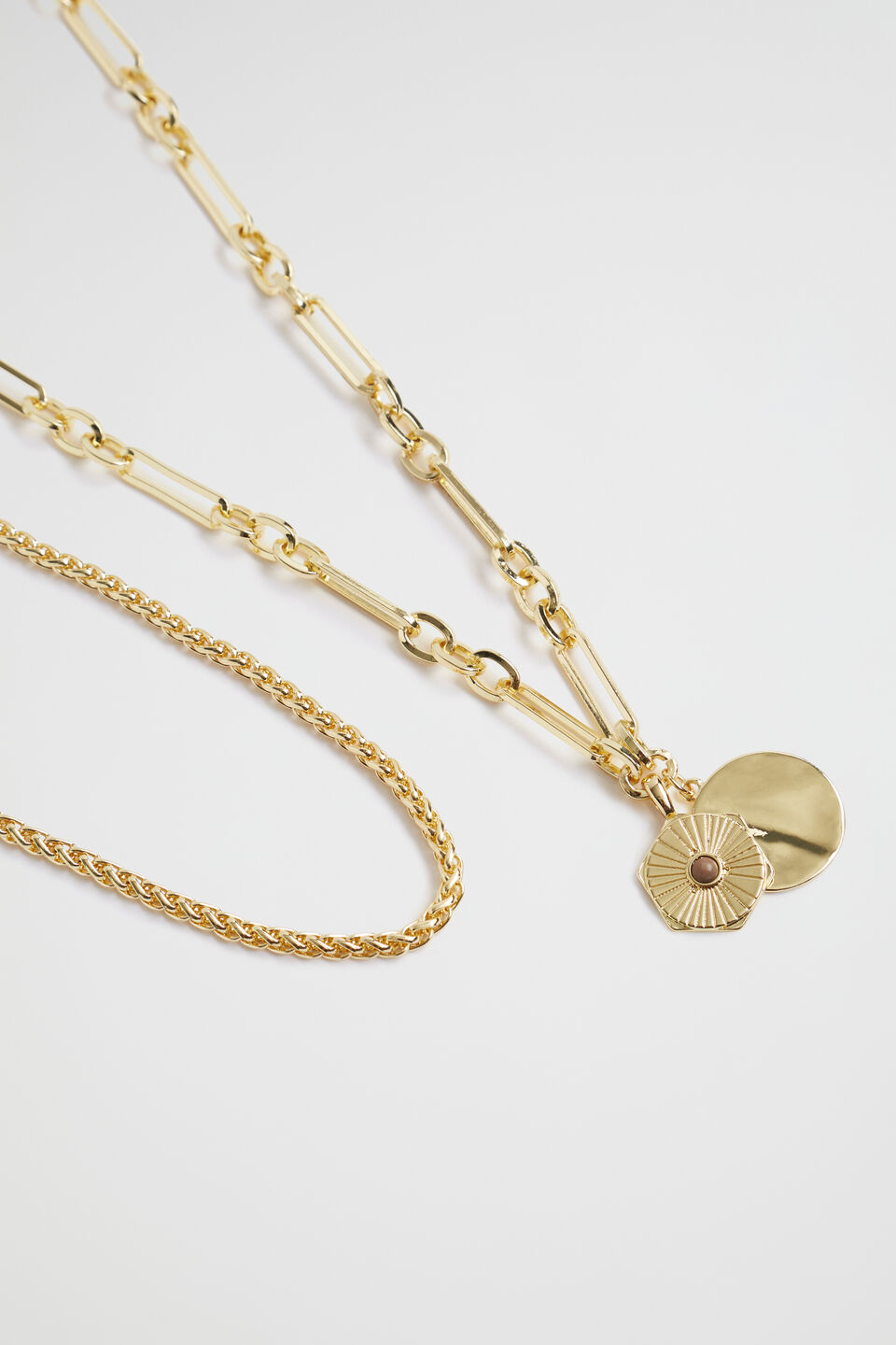 Chain Necklace Set  Gold