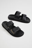 Phoebe Leather Footbed Slide  Black  hi-res