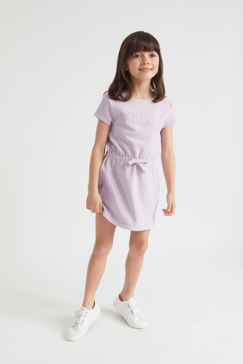 Core Pique Logo Dress  Orchid