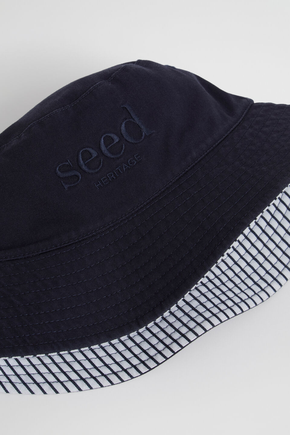 Heritage Stripe Bucket Hat  Midnight Blue