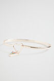 Rainbow Diamante Initial Bangle  V  hi-res