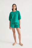 Core Linen Paperbag Short  Deep Teal  hi-res