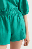 Core Linen Paperbag Short  Deep Teal  hi-res