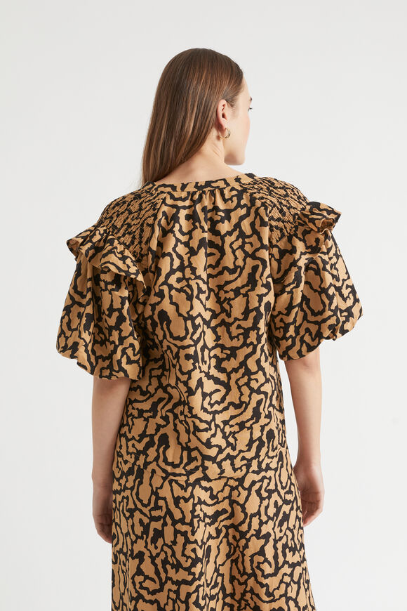 Abstract Animal Ruffle Blouse  Abstract Animal  hi-res