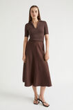 Core Linen Midi Swing Skirt  Deep Raisin  hi-res