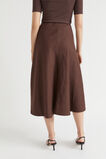 Core Linen Midi Swing Skirt  Deep Raisin  hi-res