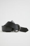 Ava Leather Ring Belt  Black  hi-res