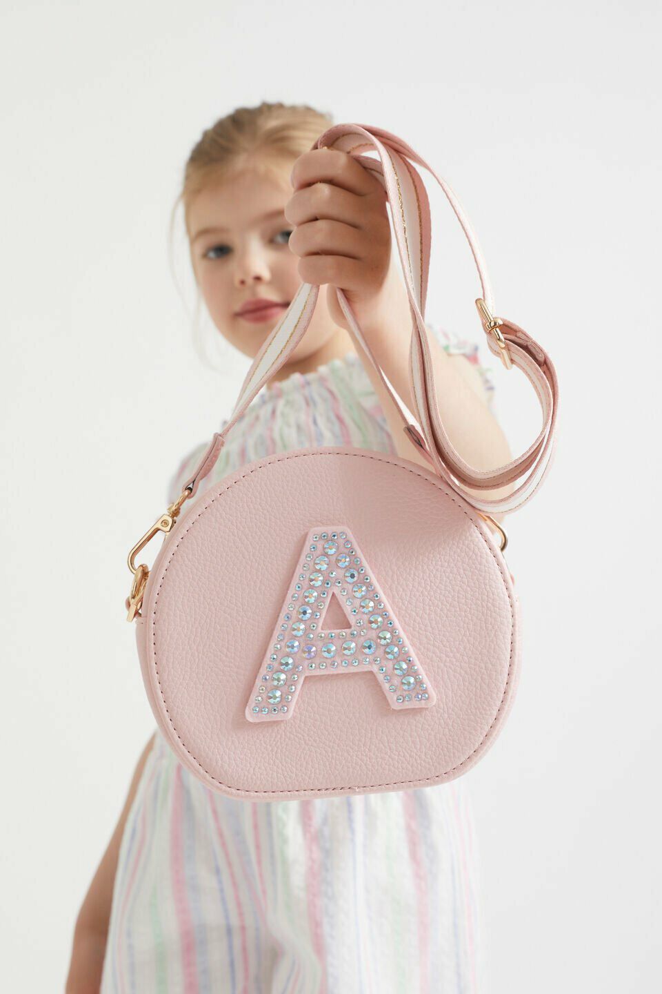 Circle Jewel Initial Bag  A