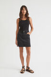 Core Denim Paperbag Mini Skirt  Washed Black  hi-res