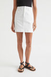 Core Denim Paperbag Mini Skirt  White  hi-res