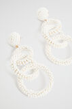 Circle Tier Earring  White  hi-res