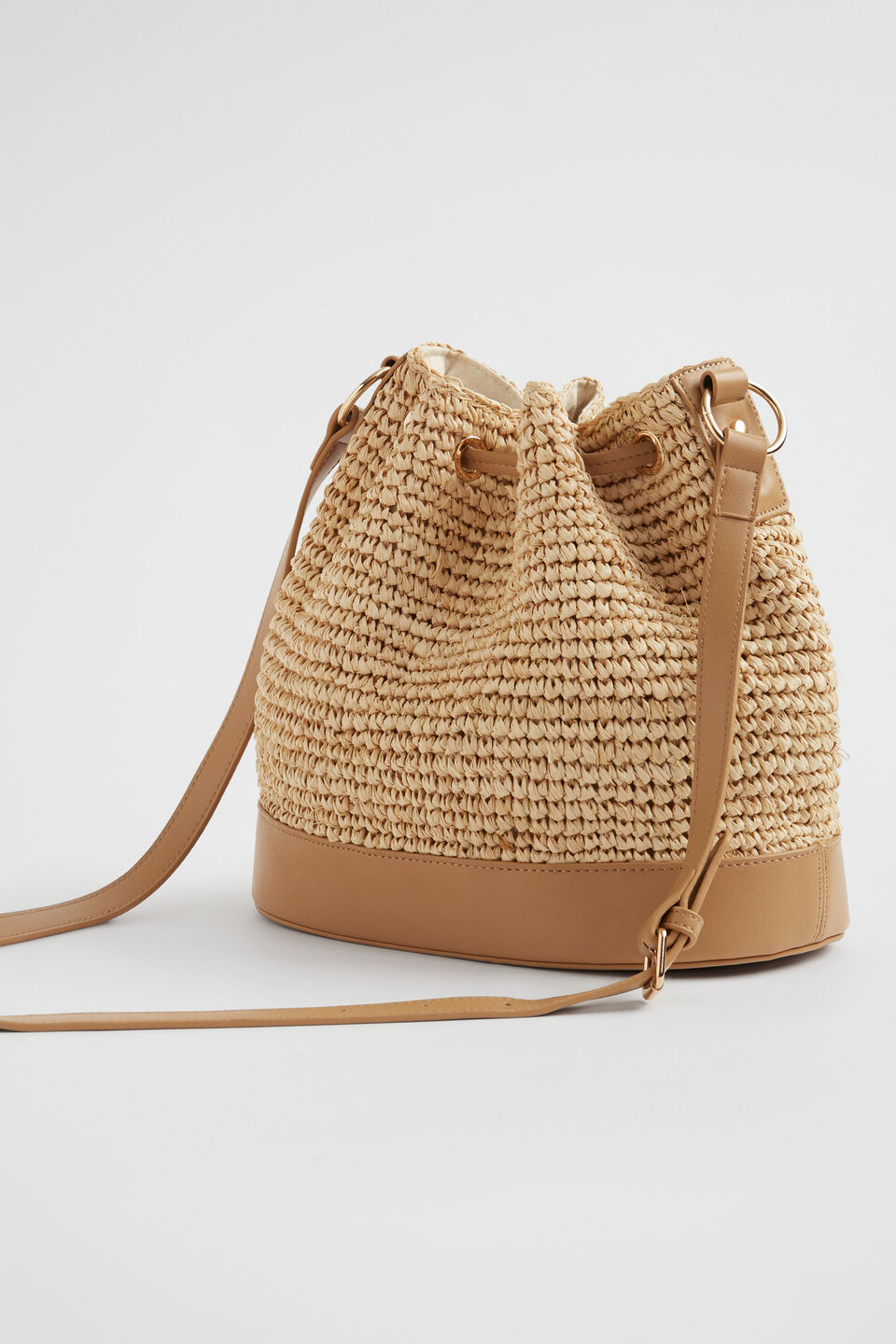 Raffia Bucket Bag  Natural