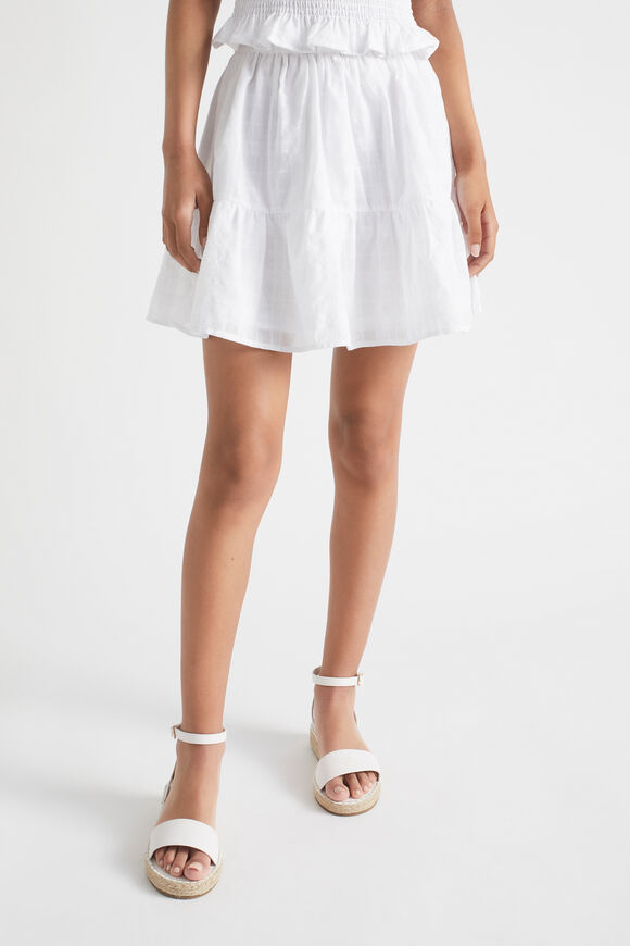 Textured Skirt  White  hi-res