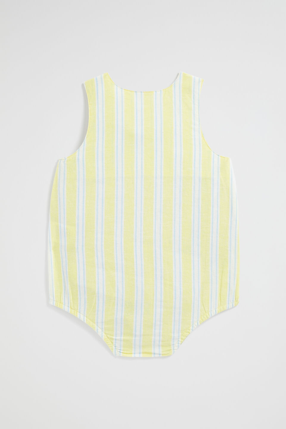 Stripe Pocket Romper  Canary Yellow