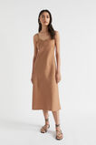 Core Linen Slip Dress  Auburn Brown  hi-res