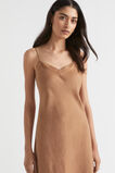 Core Linen Slip Dress  Auburn Brown  hi-res