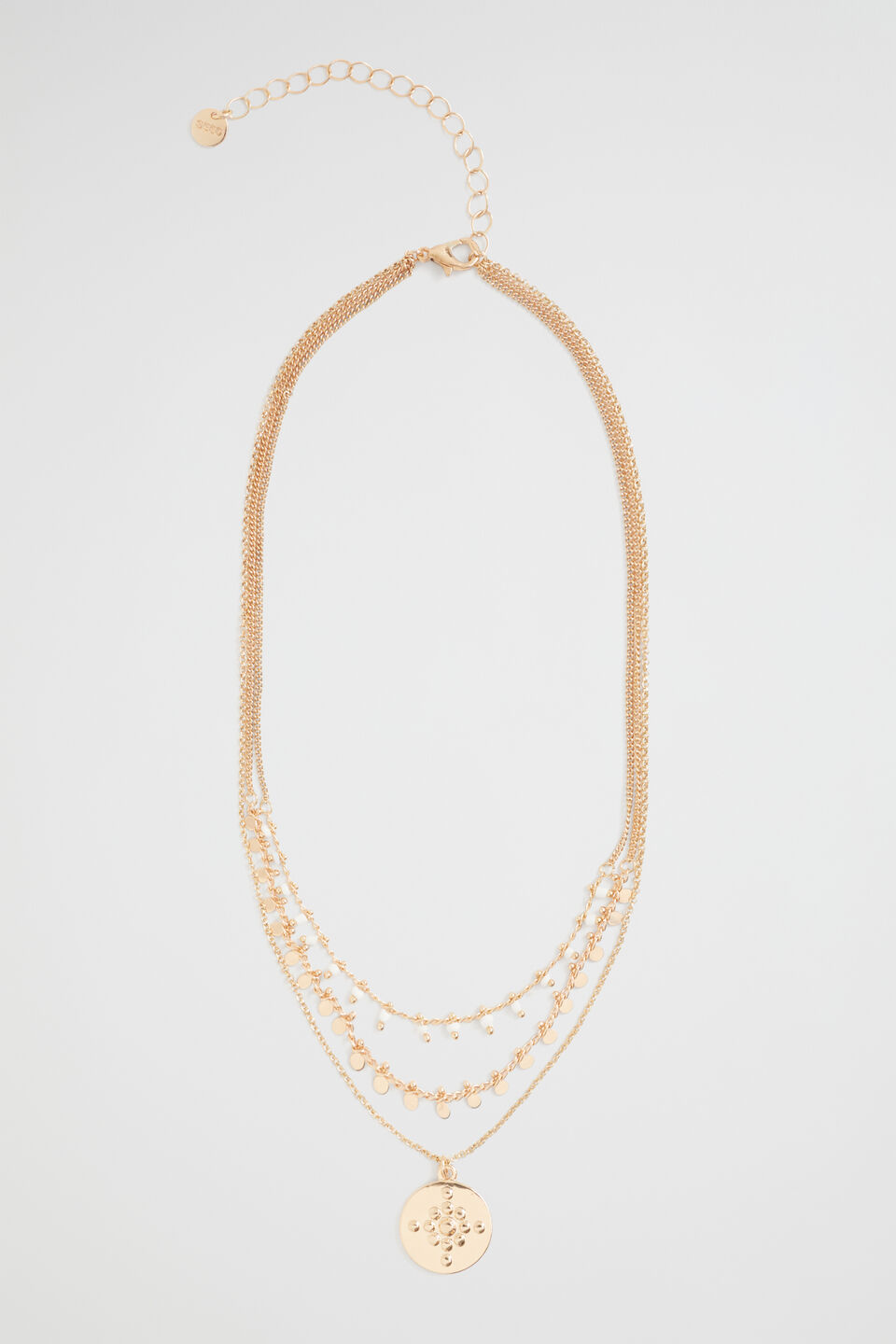 Layered Bead Necklace  White