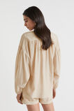 Voile Gathered Shirt  Sheer Beige  hi-res