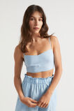 Linen Bralette  Bluebell Stripe  hi-res