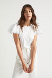 Layered Flutter Sleeve Tee  Whisper White  hi-res