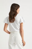 Layered Flutter Sleeve Tee  Whisper White  hi-res