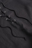 Linen Tie Up Kaftan  Black  hi-res