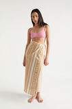 Logo Stripe Beach Wrap  Chestnut Stripe  hi-res