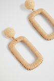 Rectangular Raffia Earring  Light Chestnut  hi-res