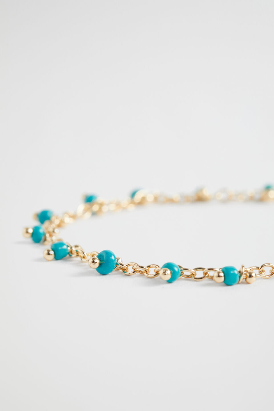 Bead Dangle Bracelet  Deep Teal