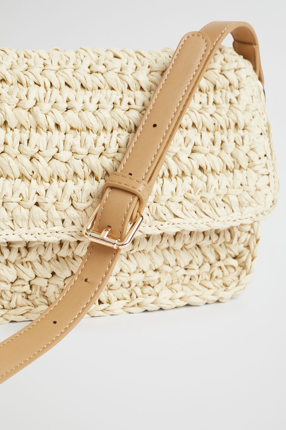 Straw Cross Body Bag  Natural