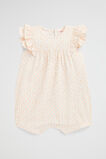 Jersey Frill Romper  Peachy Coral  hi-res