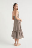 Linen Geo Halter Midi Dress  Pecan Brown Geo  hi-res